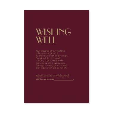 Gold Type Deco | Burgundy Wedding Wishing Well Enclosure