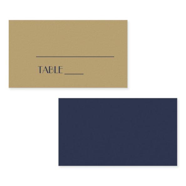 Gold Type Deco | Dark Navy Wedding Place