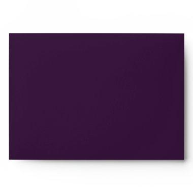 Gold Type Deco | Dark Purple Wedding  Envelope