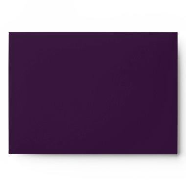 Gold Type Deco | Dark Purple Wedding Invitations Envelope