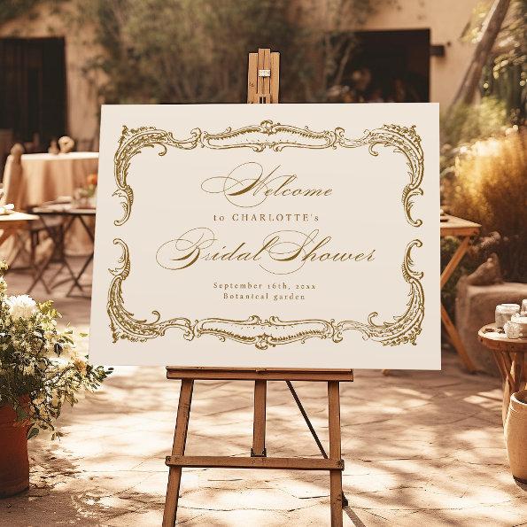Gold Vintage Classic Script  Welcome Foam Board
