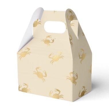 Gold Vintage Nautical Crabs Favor Boxes