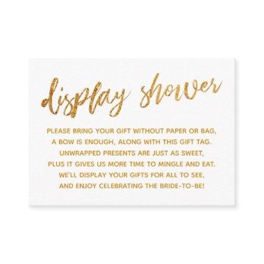 Gold Waves & Handwriting White Display Shower Enclosure