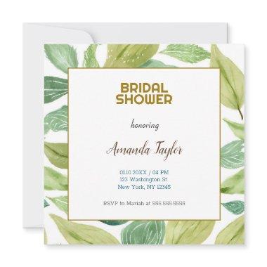 Gold White Color Floral Minimalist
