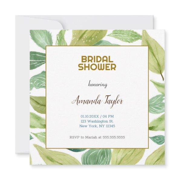 Gold White Color Floral Minimalist