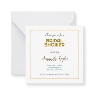 Gold White Color Minimalist  Note