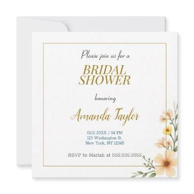 Gold White Color Minimalist  Save The Date