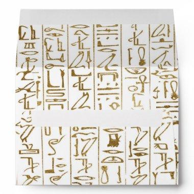 Gold & White Egyptian Egypt Glam Modern Chic Party Envelope