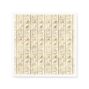 Gold & White Egyptian Egypt Glam Modern Chic Party Paper Napkins