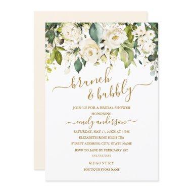 Gold White Rose Brunch And Bubbly