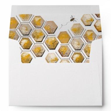 Golden Bee Lined with Return Address Envelope