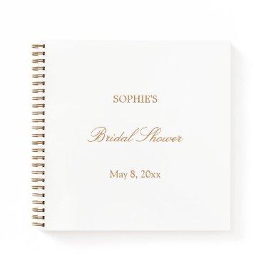Golden Beige Script  Guest Book