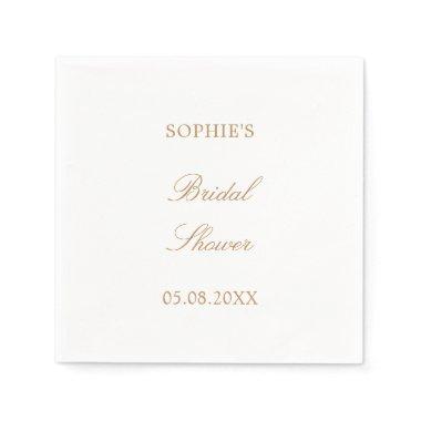 Golden Beige Script  Napkins