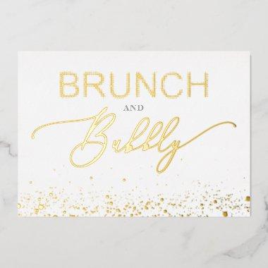 Golden Budget Brunch & Bubbly Quote  Foil
