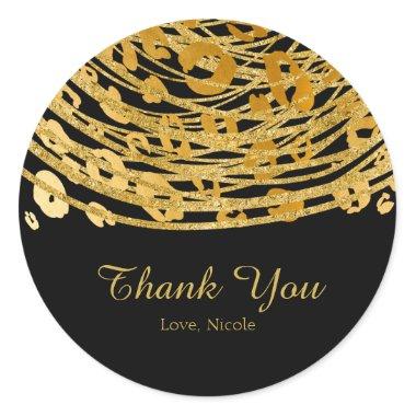 Golden Glam Cheetah Print Exotic Party Favor Classic Round Sticker