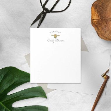 Golden Honey Bee Personalized Notepad