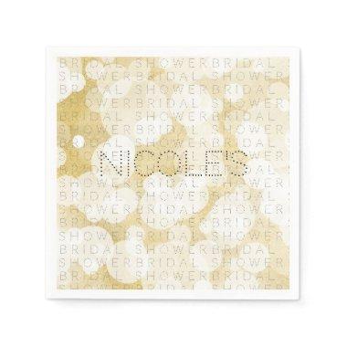 Golden Lights Gold Glam Modern ANY EVENT Custom Napkins