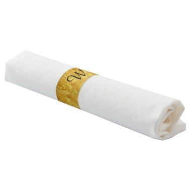 Golden Monogram Reception Napkin Bands