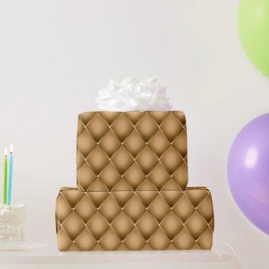 Golden Plaid Wrapping Paper