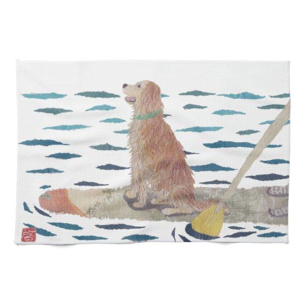 Golden Retriever, Beach Dog, Paddle Board Towel