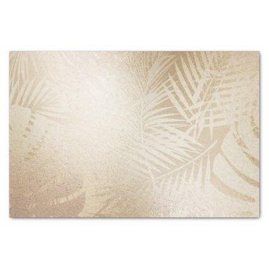 Golden Shine Botanical Tropical Palm Tree Leaves Tissue Paper