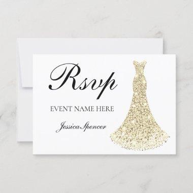 Golden Sparkle Dress All Birthdays / Bridal RSVP