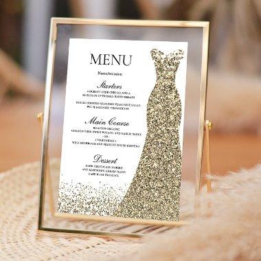 Golden Sparkle Dress Birthday Party  Menu
