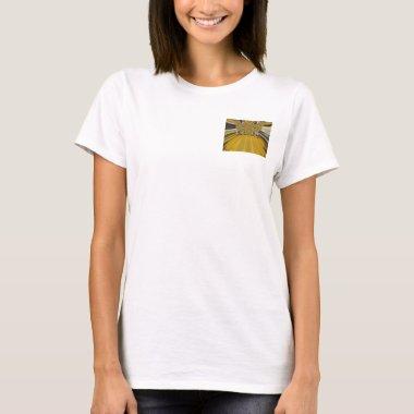 Golden Yellow Flower Pattern Design Art T-Shirt