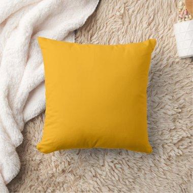 Goldenrod Yellow Autumn Fall Solid Color Throw Pillow