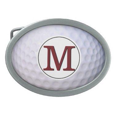Golf Ball Monogram Golfer Belt Buckle
