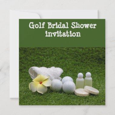Golf Bridal Shower Invitations with soap & shampoo