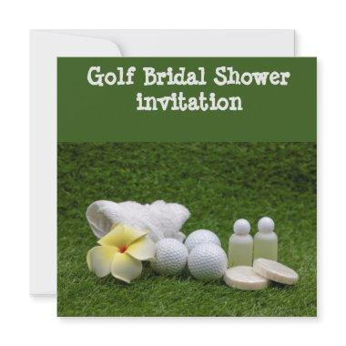 Golf Bridal Shower Invitations with soap & shampoo