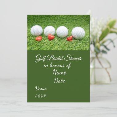 Golf Bridal Shower with golf ball Save the Date I Invitations