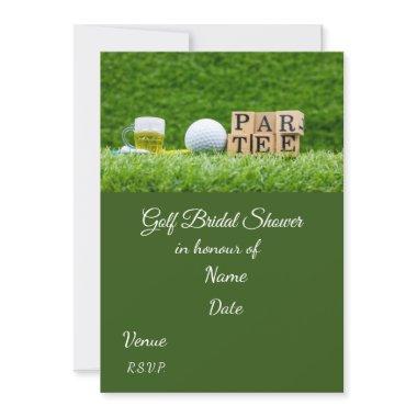 Golf  with golf ball Save the Date
