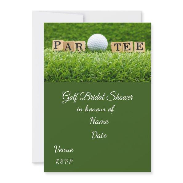 Golf  with golf ball Save the Date