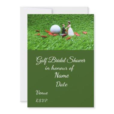 Golf Bridal Shower with golf ball Save the Date Invitations