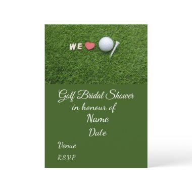 Golf Bridal Shower with golf ball Save the Date Invitations