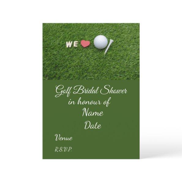 Golf  with golf ball Save the Date