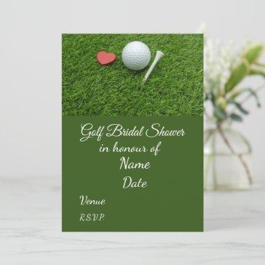 Golf Bridal Shower with golf ball Save the Date Invitations