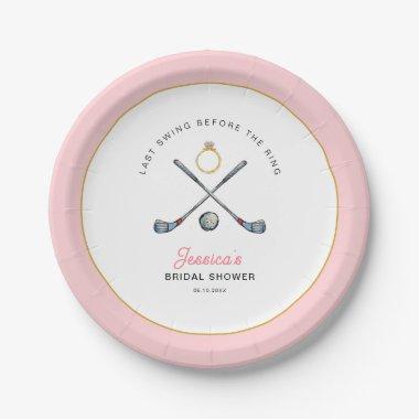 Golf "Last swing Before the ring"  Paper Plates