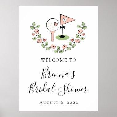 Golf Themed Bridal Shower Wedding Welcome Sign
