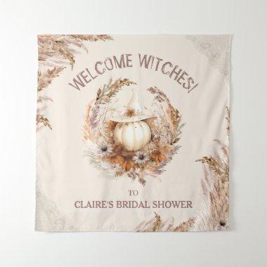 Good Witch Halloween Bridal Shower Welcome Sign Tapestry