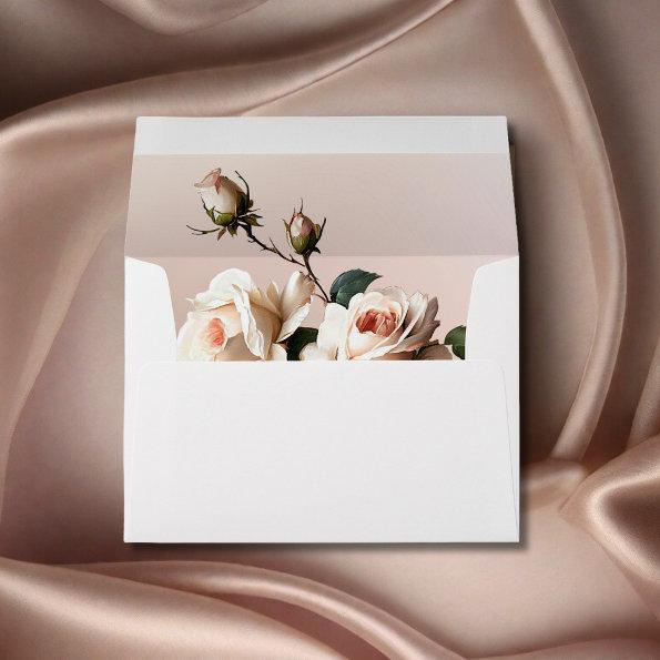 Gorgeous Blush Beige Oil Rose  Envelope