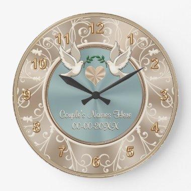 Gorgeous PERSONALIZED Wedding Clock with YOUR TEXT