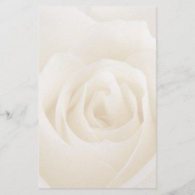 Gorgeous white cream rose Stationery