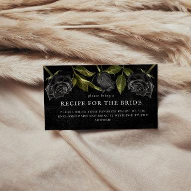 Gothic Bridal Shower Recipe Request Enclosure Invitations