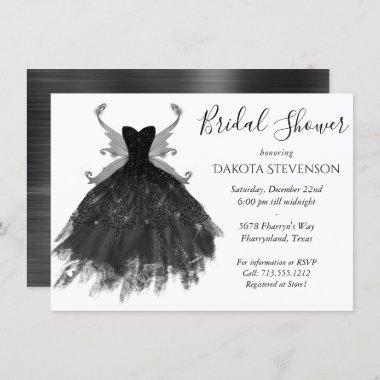Gothic Fairy Gown | Black Vampy Glam Goth Luxury Invitations