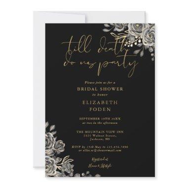 Gothic Floral Black And Gold