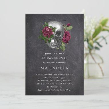 Gothic Floral Moody Bridal Shower Invitations