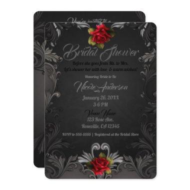 Gothic Glamour Red Rose Ornamental